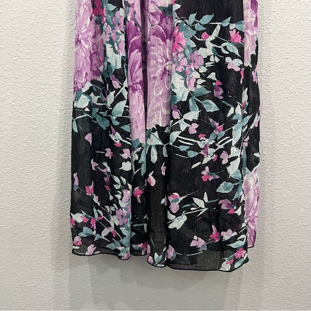 Alexa B Nites Shimmer Wrap Floral Maxi Dress - Picture 15 of 16